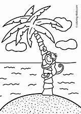 Coloring Page Of An Island  Home sketch template