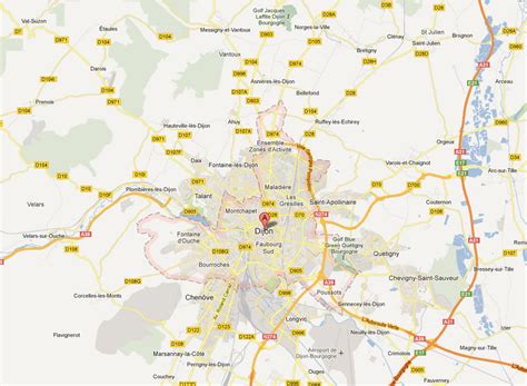 Dijon Map and Dijon Satellite Images