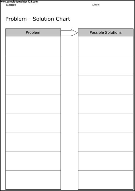 Problem-Solution Chart Template - Sample Templates - Sample Templates