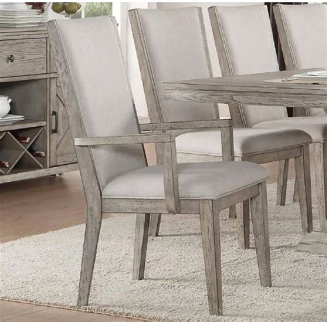 Rocky Gray Oak Dining Arm Chair Set of 2