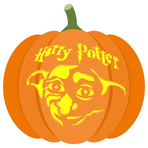 Dobby from Harry Potter Pumpkin Stencil | Free Printable Papercraft Templates