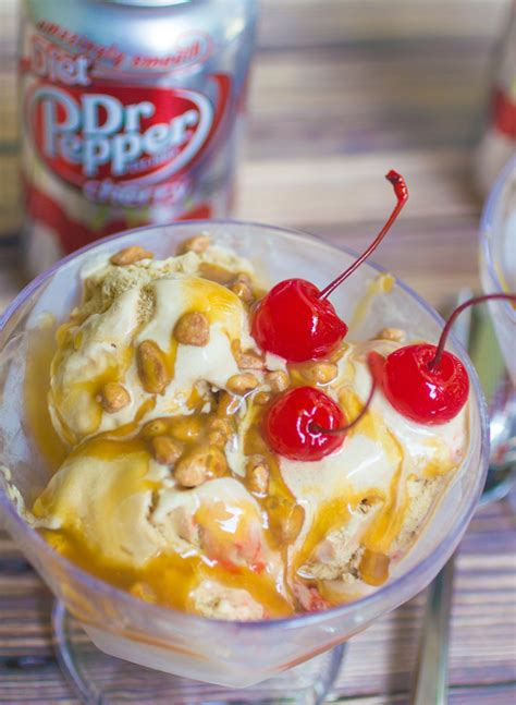 Dr Pepper Cherry Ice Cream with Dr Pepper Cherry Caramel Sauce Perfect ...