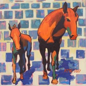 Orange Horses | amopainting - blog