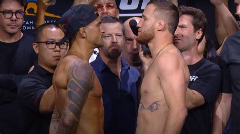 Dustin Poirier vs. Justin Gaethje 2 staredown video from UFC 291 ...