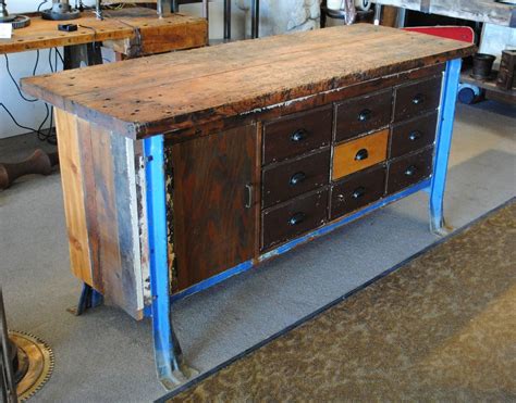 Vintage Industrial Workbench | Industrial workbench, Vintage industrial, Workbench