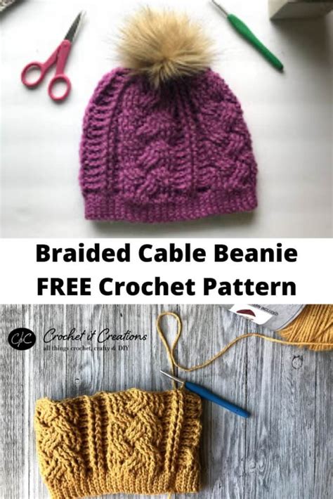 20 Crochet Cable Hat Free Pattern - Home and Garden Digest