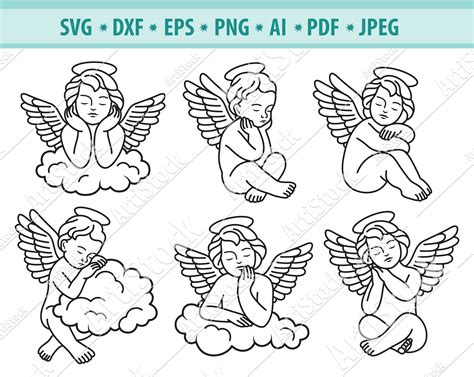 Cupid SVG Cute Angel Svg Cupid on Cloud Svg Cupid Cricut - Etsy Australia