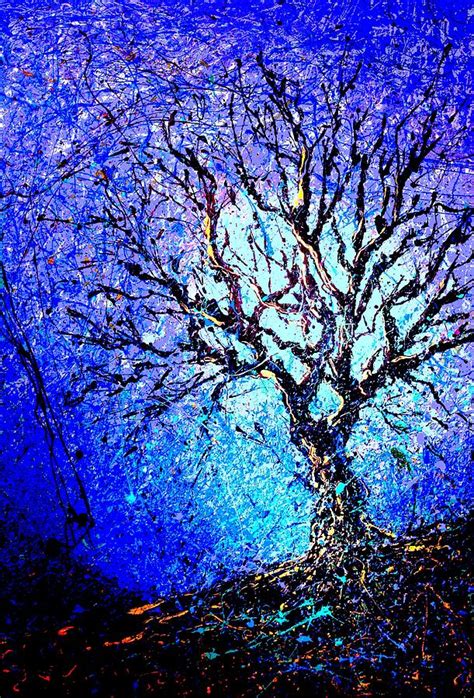 A tree outside my studio Painting by Artist Singh - Fine Art America