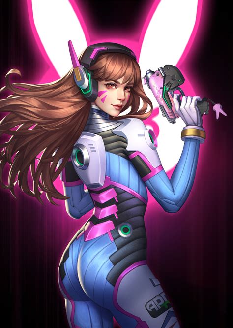 D.VA by Bai yuanxin on ArtStation. | Overwatch wallpapers, Overwatch fan art, Overwatch females