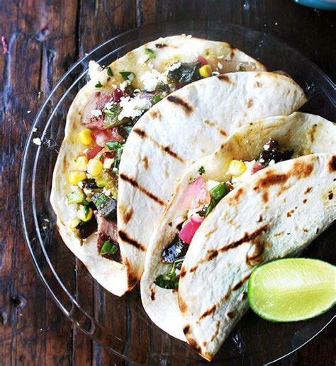 Tacos with Grilled Poblanos Salsa - Alexandra's Kitchen