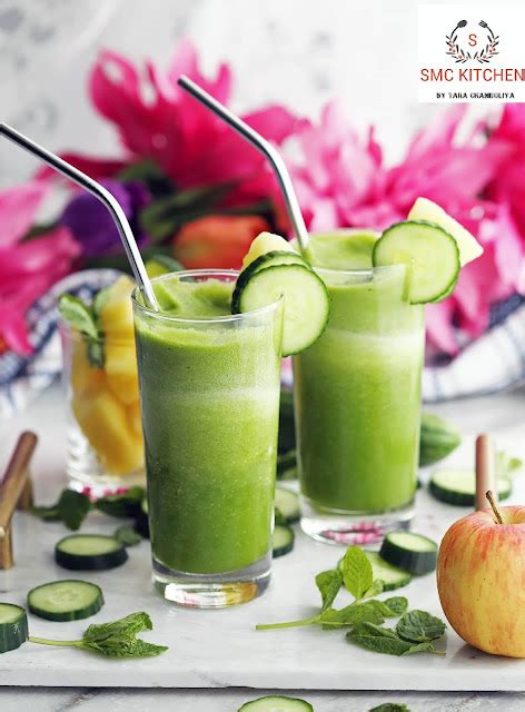 Pineapple Cucumber Mint Juice Recipe