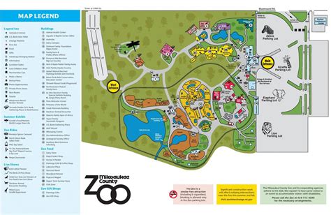 Milwaukee zoo mapa - Plano de Milwaukee zoo (Wisconsin - EUA)