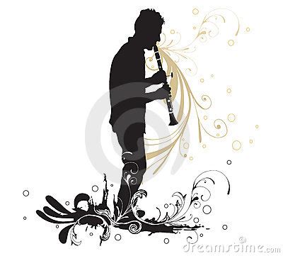 clipart clarinet silhouette - Clipground