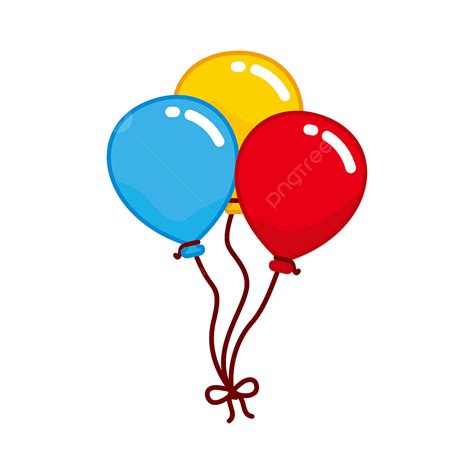 Balloon Bunches Clipart Vector, Bunch Of Balloon Vector Illustration With Blue Yellow And Red ...