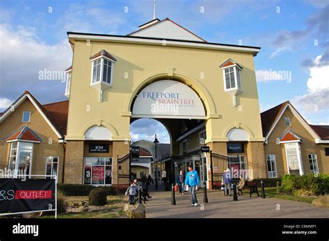 Entrance to Freeport Braintree Outlet Shopping Village, Braintree, Essex, England, United ...