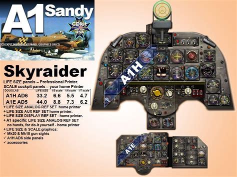 A1 SKYRAIDER SANDY COCKPIT instrument panel CDkit | #1843124713