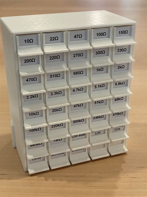 Electronics Sorter Box with IKEA SKADIS mount by mranton | Download free STL model | Printables.com