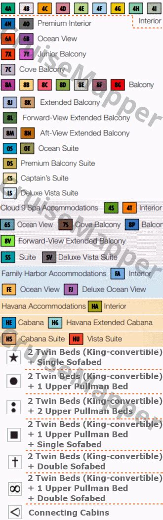 Carnival Mardi Gras deck 14 plan | CruiseMapper