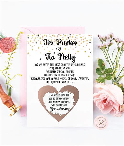 Ask them to be your wedding godparents with this sweet poem and scratch off card! This is a FLAT ...