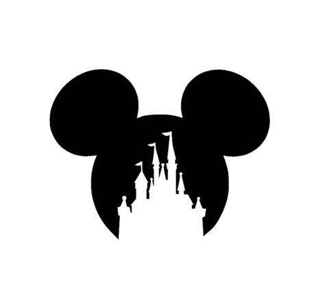 Mickey Mouse Head With Disney Castle Decal Disney Decal - Etsy