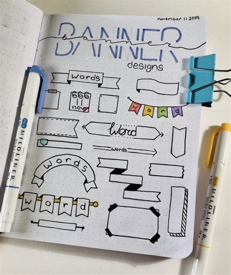 19 of the Best Bullet Journal Banner Ideas for Your 2023 Doodles