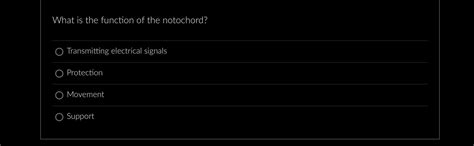 Solved What is the function of the notochord? Transmitting | Chegg.com