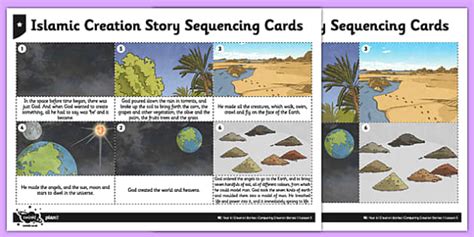 Islamic Creation Story Sequencing Cards - Primary Resources