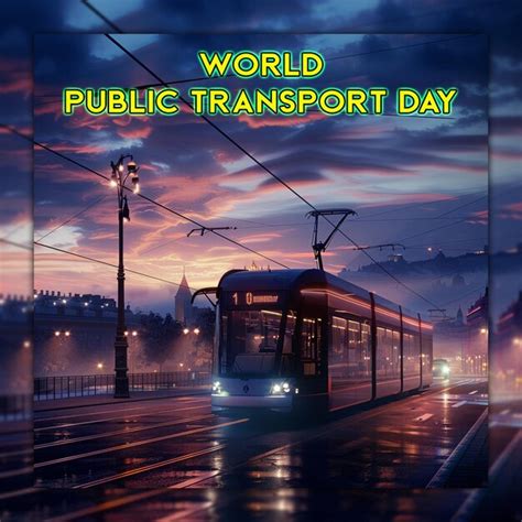 Premium PSD | World public transport day for social media post design