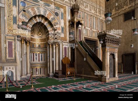 Interior of the Sultan Hassan Mosque, Cairo, Egypt Stock Photo - Alamy