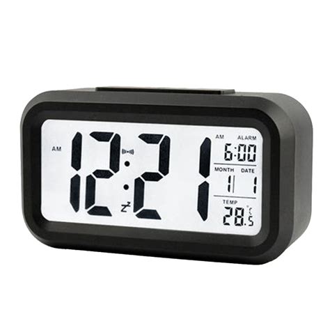 Electric Desktop Clock Electronic Alarm Digital Big LED Screen Clock Data Time Calendar Desk ...