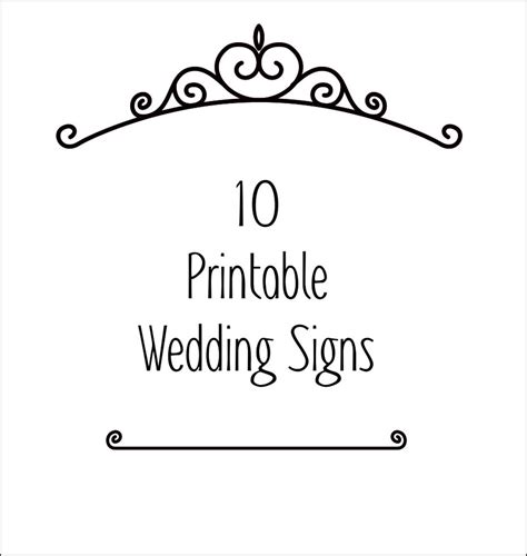 10 Popular Wedding Printable Signs Printable Decor Wedding - Etsy