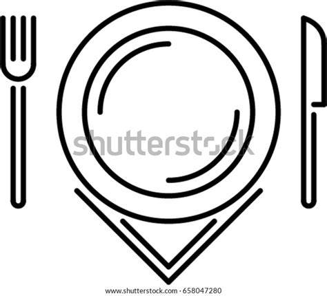 Plate Outline Icon Stock Vector (Royalty Free) 658047280 | Shutterstock