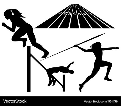 Track and field Royalty Free Vector Image - VectorStock