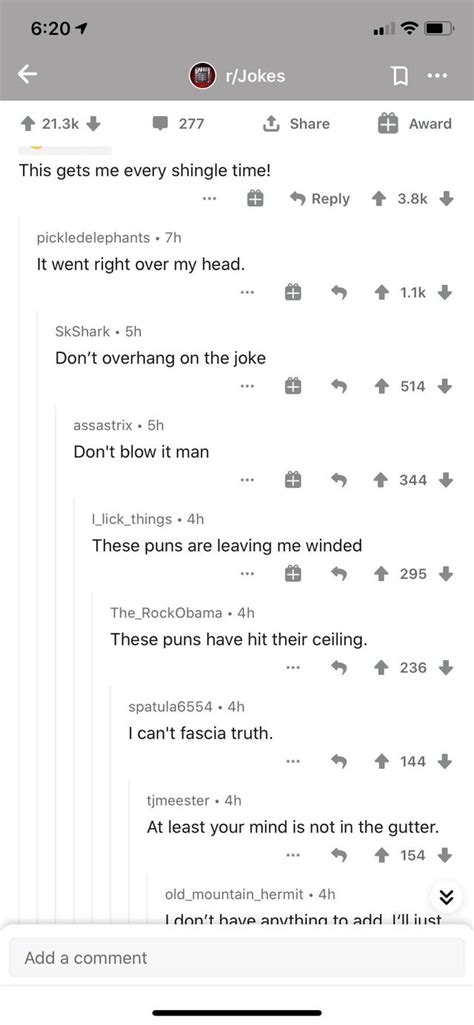 Amazing roof puns : r/Punline