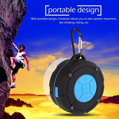 TOPROAD Waterproof Portable Outdoor Bluetooth Speaker With Subwoofer Loudspeaker And Suction Cup ...