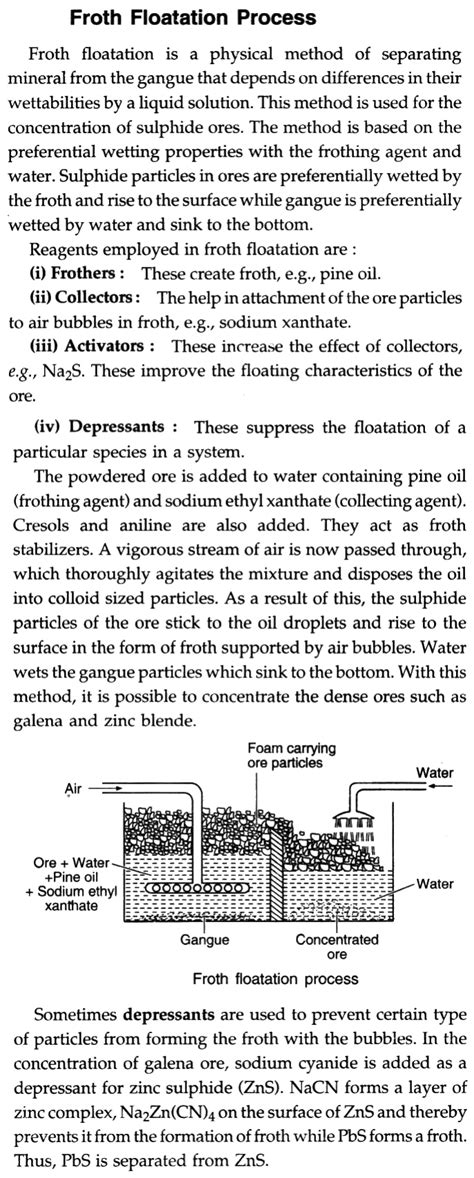 explain froth flotation process