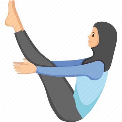 Navasana, boat, naukasana, paripurna, muslim icon - Download on Iconfinder