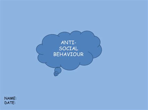 Anti Social Behaviour | Teaching Resources