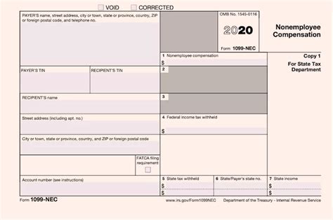 IRS Adds Form 1099-NEC (Non-Employee Compensation) to Year-End Employer Report Forms - Toyer ...