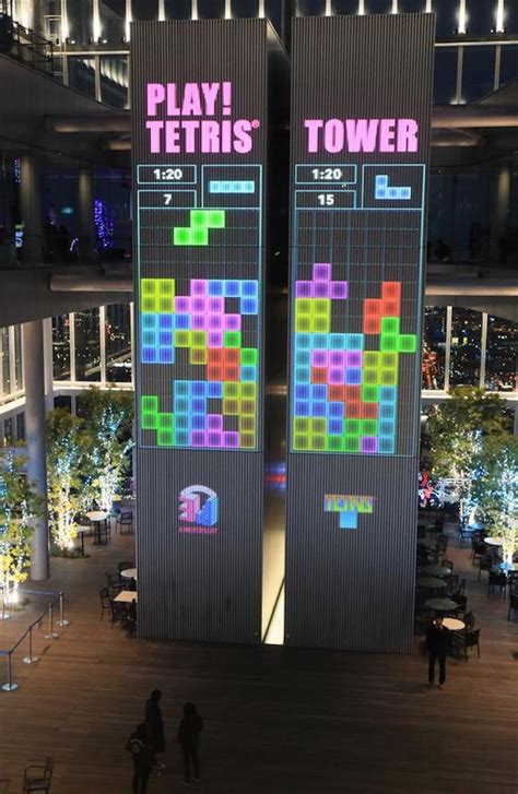 Play a giant game of Tetris Tower on roof of skyscraper in Osaka, Japan | Japan Trends