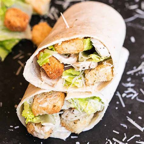 Chicken Caesar Salad Wrap - Ready in only 5 minutes