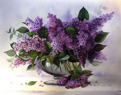 Lilacs 1000x793 | Акварельные цветы, Сирень, Цветочные картины