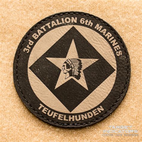 3rd Battalion 6th Marines Laser Engraved Patch - Target Indicators