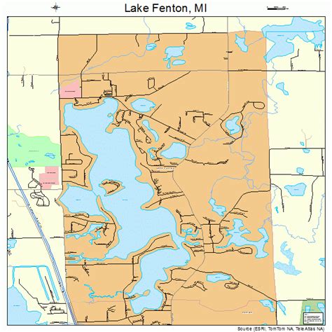 Lake Fenton Michigan Street Map 2644520