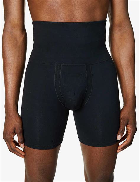 Spanx Ultra-sculpt Shaping High-rise Slim-fit Stretch-cotton Boxers in ...