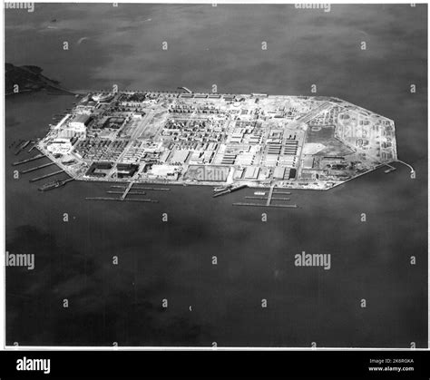 Oblique of Naval Station at Treasure Island, San Francisco, California Stock Photo - Alamy