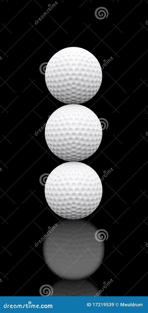 Golf Balls Stacked Three High Royalty Free Stock Images - Image: 17219539