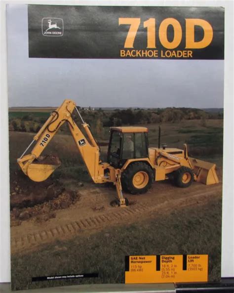 1993 JOHN DEERE 710D Backhoe Loader Specifications Construction Sales Brochure £8.99 - PicClick UK