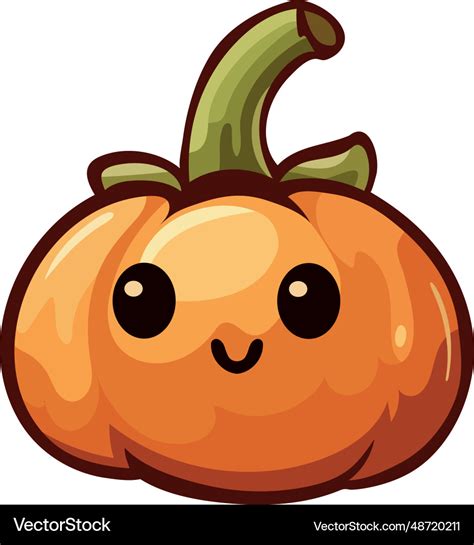 Halloween kawaii pumpkin cute Royalty Free Vector Image