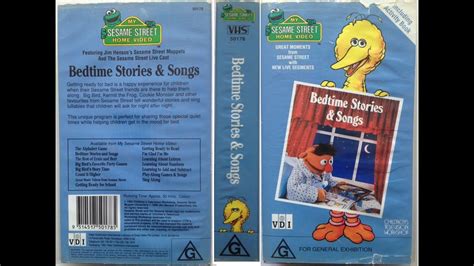 Sesame Street Bedtime Stories And Songs Vhs